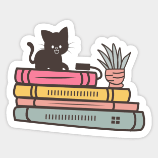 Books and Cats World Book Day for Book Lovers Library Reading Sticker